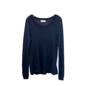 Hollister Navy Blue Cotton Blend Sweater Medium